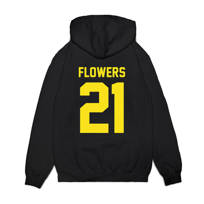 Oregon - NCAA Football : Aaron Flowers - Vintage Helmet Premium Hooded Sweatshirt-1