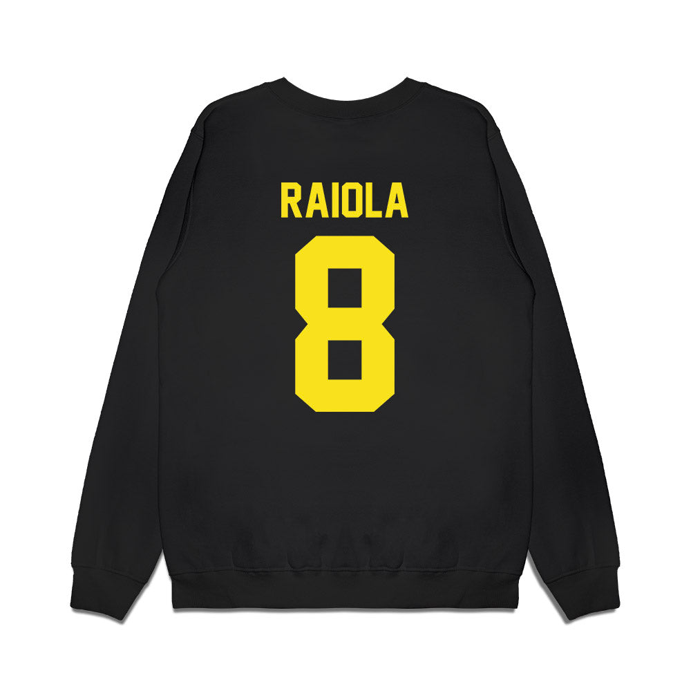 Oregon - NCAA Football : Dylan Raiola - Vintage Helmet Premium Crewneck Sweatshirt-1