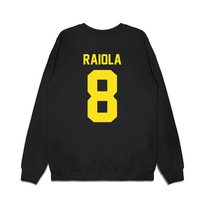 Oregon - NCAA Football : Dylan Raiola - Vintage Helmet Premium Crewneck Sweatshirt-1