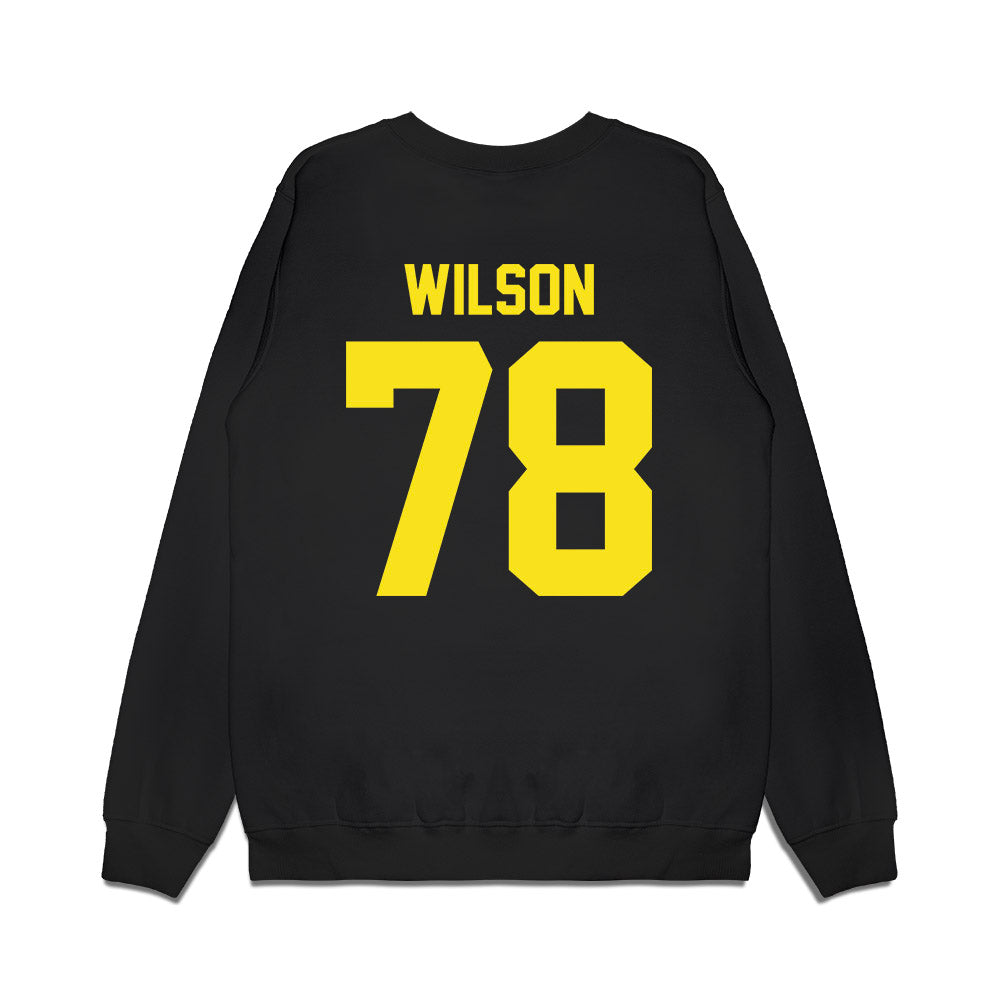 Oregon - NCAA Football : Gernorris Wilson - Vintage Helmet Premium Crewneck Sweatshirt-1