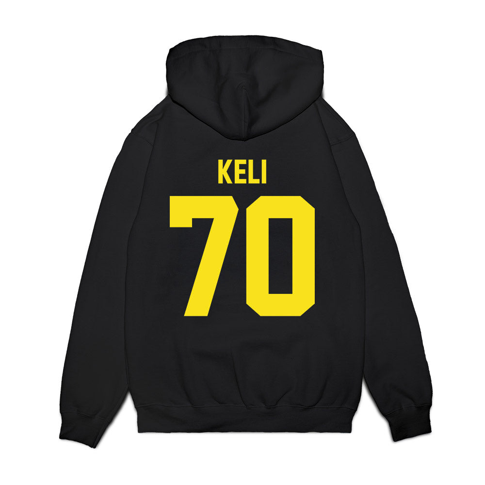 Oregon - NCAA Football : Koloi Keli - Vintage Helmet Premium Hooded Sweatshirt-1