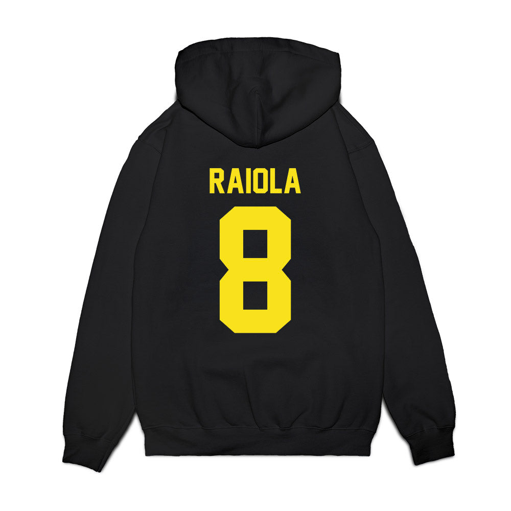 Oregon - NCAA Football : Dylan Raiola - Vintage Helmet Premium Hooded Sweatshirt-1