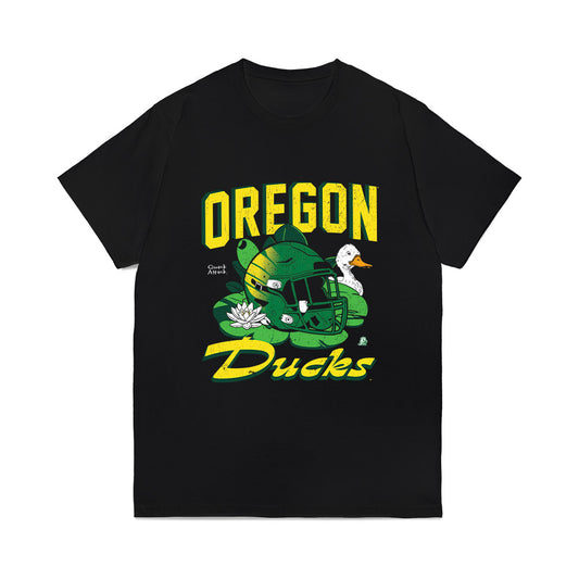 Oregon - NCAA Football : Devin Jackson - Vintage Helmet Comfort Colors T-Shirt-0