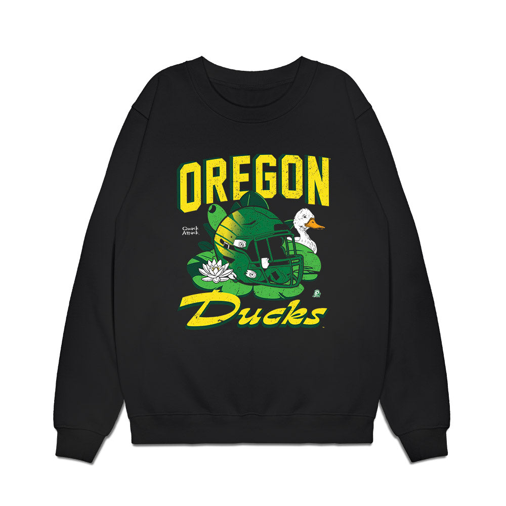 Oregon - NCAA Football : Cole Thomas - Vintage Helmet Premium Crewneck Sweatshirt-0