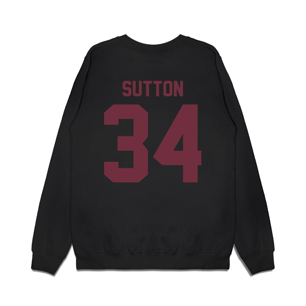 Mississippi State - NCAA Football : Vic Sutton - Vintage Helmet Premium Crewneck Sweatshirt-1