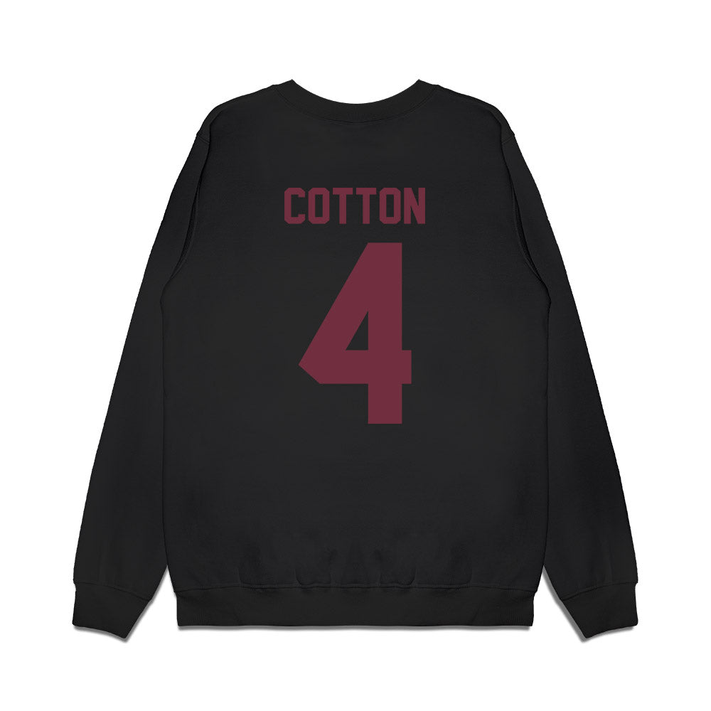 Mississippi State - NCAA Football : Zayion Cotton - Vintage Helmet Premium Crewneck Sweatshirt-1