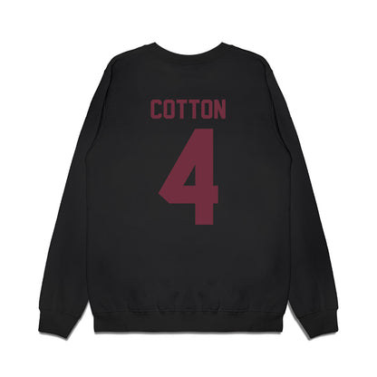 Mississippi State - NCAA Football : Zayion Cotton - Vintage Helmet Premium Crewneck Sweatshirt-1