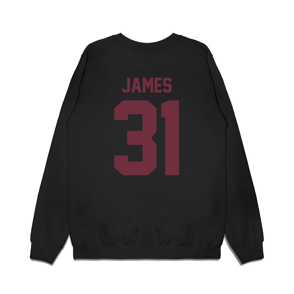 Mississippi State - NCAA Football : Lakendrick James - Vintage Helmet Premium Crewneck Sweatshirt-1