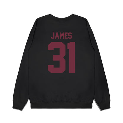 Mississippi State - NCAA Football : Lakendrick James - Vintage Helmet Premium Crewneck Sweatshirt-1