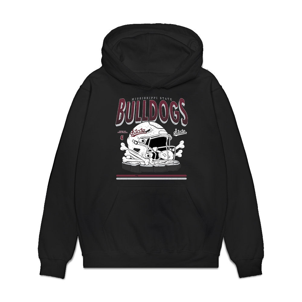 Mississippi State - NCAA Football : Jayden Cration - Vintage Helmet Premium Hooded Sweatshirt-0