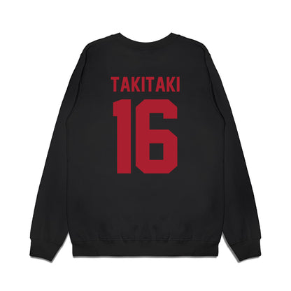 Utah - NCAA Football : Penisimani Takitaki - Vintage Helmet Premium Crewneck Sweatshirt-1