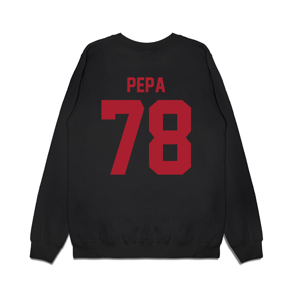 Utah - NCAA Football : Taniela Pepa - Vintage Helmet Premium Crewneck Sweatshirt-1