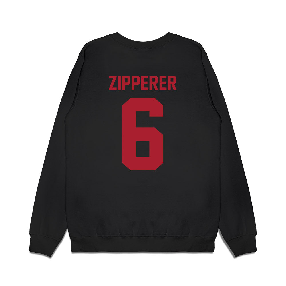 Utah - NCAA Football : Daidren Zipperer - Vintage Helmet Premium Crewneck Sweatshirt-1
