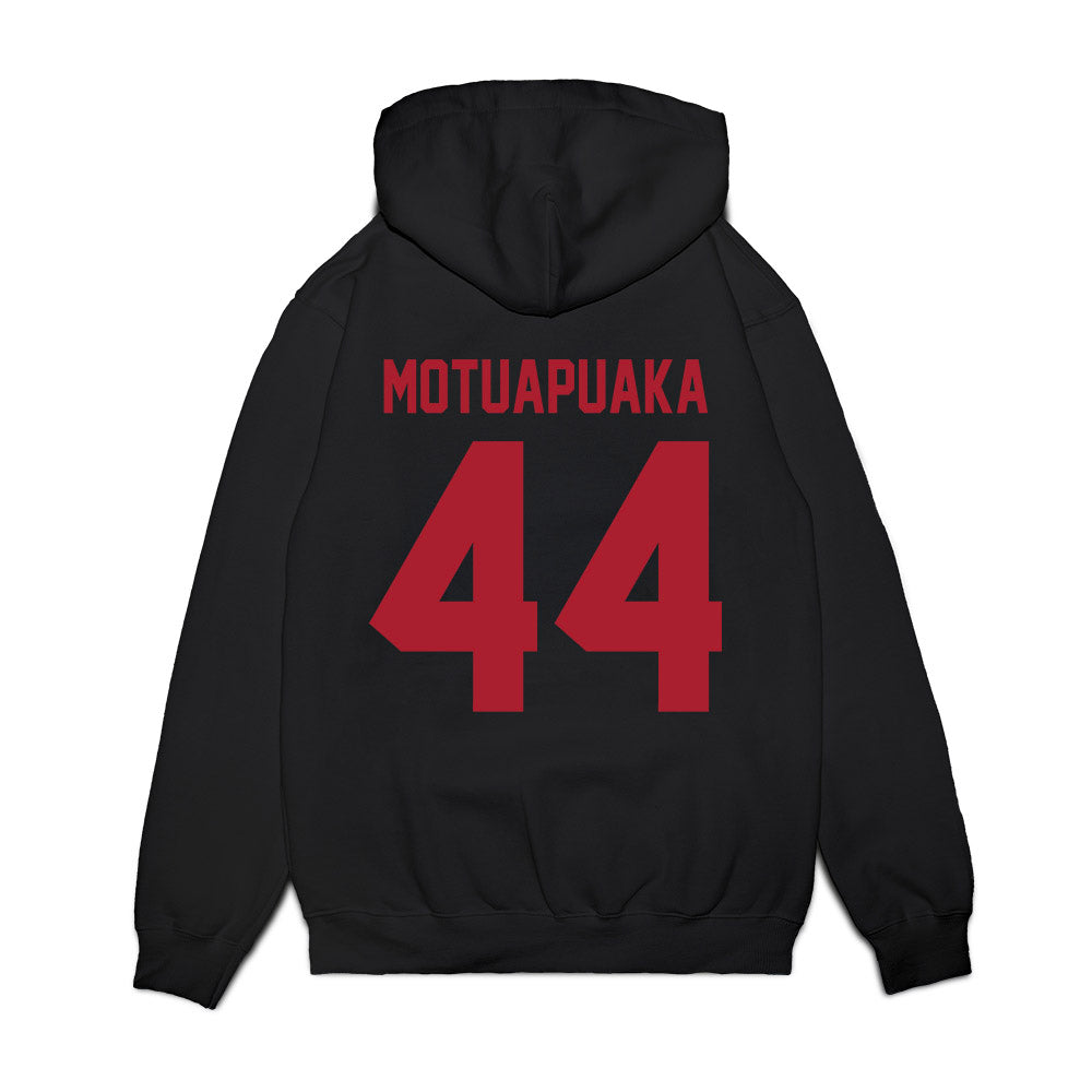 Utah - NCAA Football : Sione Motuapuaka - Vintage Helmet Premium Hooded Sweatshirt-1