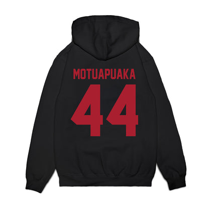 Utah - NCAA Football : Sione Motuapuaka - Vintage Helmet Premium Hooded Sweatshirt-1