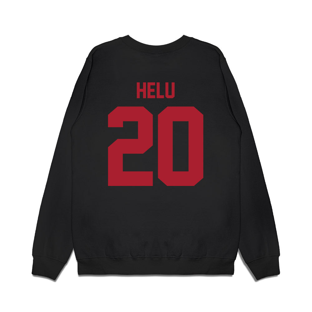 Utah - NCAA Football : Mateaki Helu - Vintage Helmet Premium Crewneck Sweatshirt-1