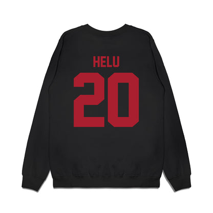 Utah - NCAA Football : Mateaki Helu - Vintage Helmet Premium Crewneck Sweatshirt-1