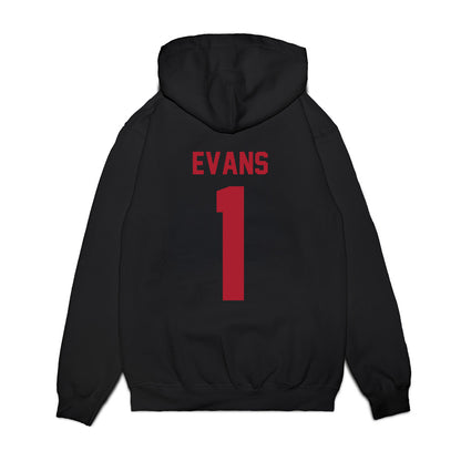 Utah - NCAA Football : Rabbit Evans - Vintage Helmet Premium Hooded Sweatshirt-1
