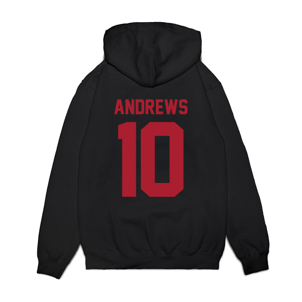 Utah - NCAA Football : Hunter Andrews - Vintage Helmet Premium Hooded Sweatshirt-1