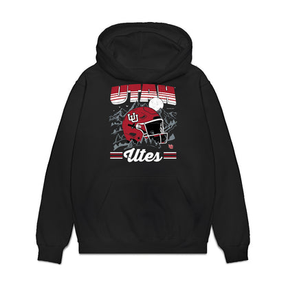 Utah - NCAA Football : Dillon Curtis - Vintage Helmet Premium Hooded Sweatshirt-0