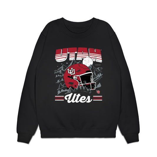 Utah - NCAA Football : Tayson Reid - Vintage Helmet Premium Crewneck Sweatshirt-0