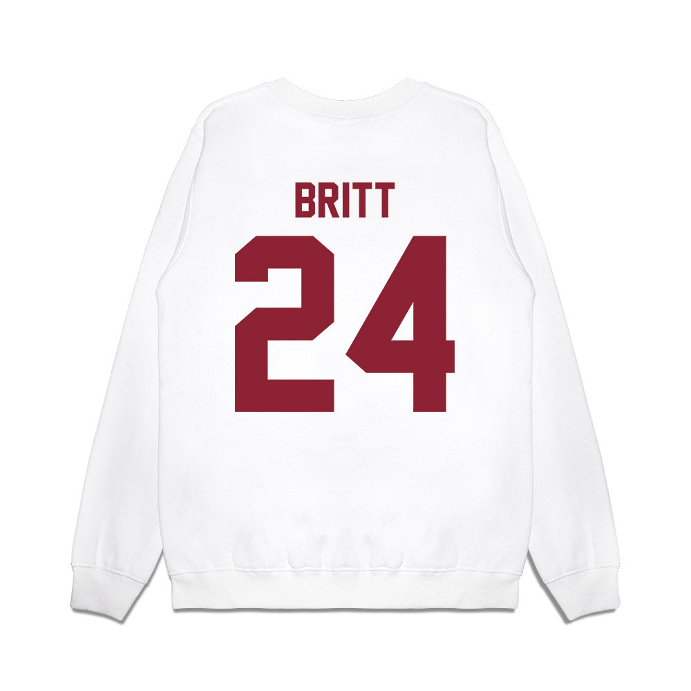 South Carolina - NCAA Football : Keenan Britt - Vintage Helmet Premium Crewneck Sweatshirt-1