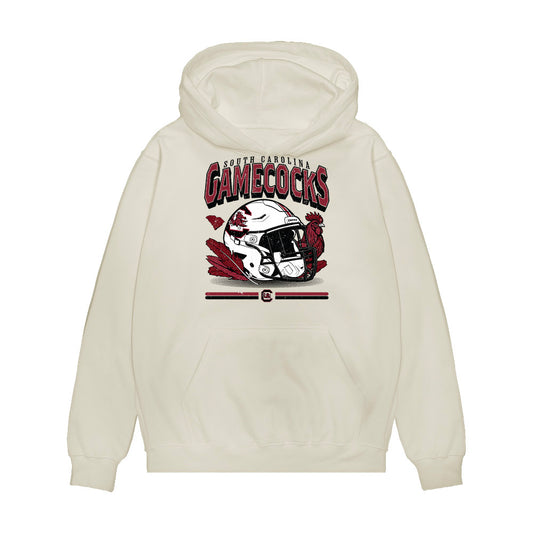 South Carolina - NCAA Football : Chris Hatfield - Vintage Helmet Premium Hooded Sweatshirt-0