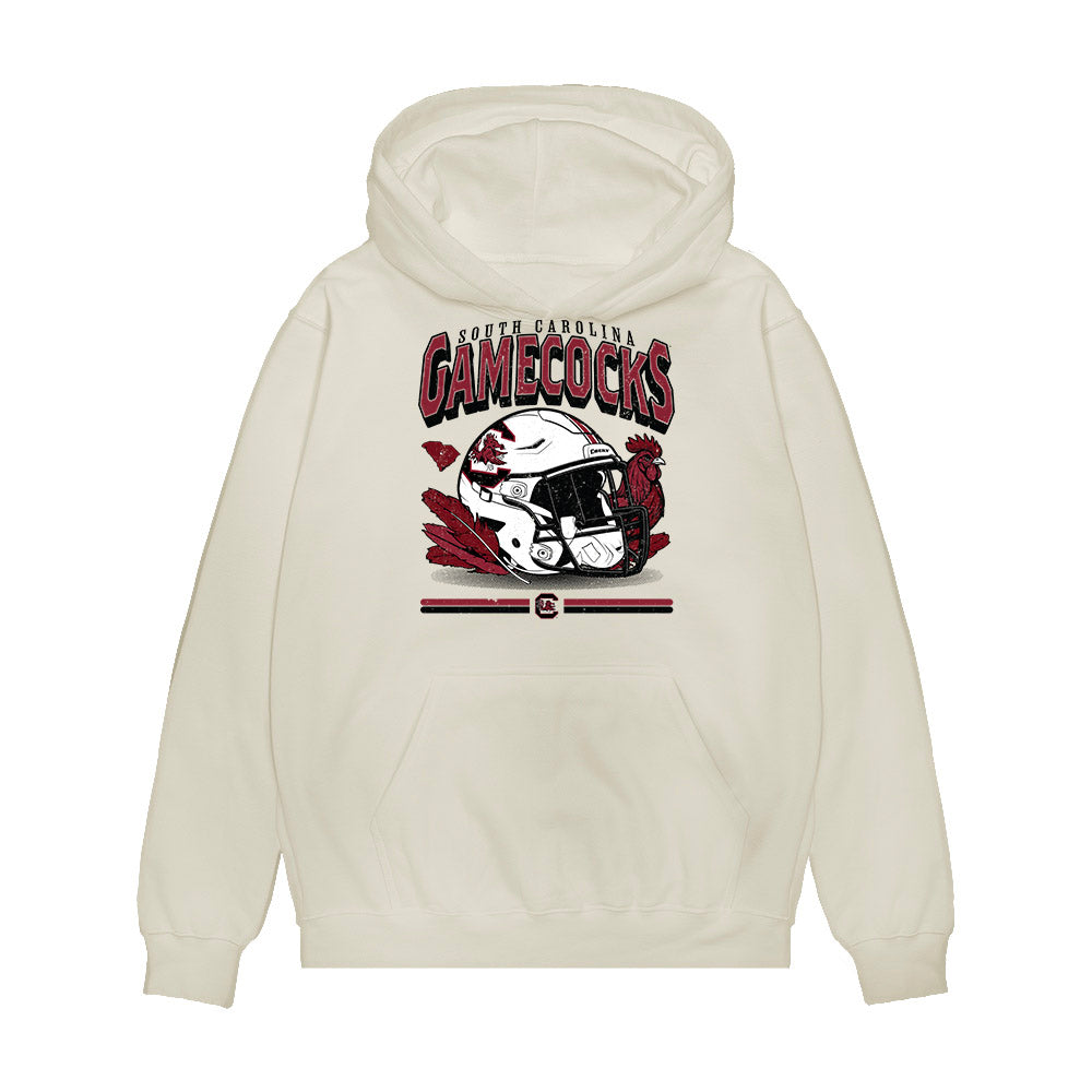 South Carolina - NCAA Football : Emmet Rhoades - Vintage Helmet Premium Hooded Sweatshirt-0