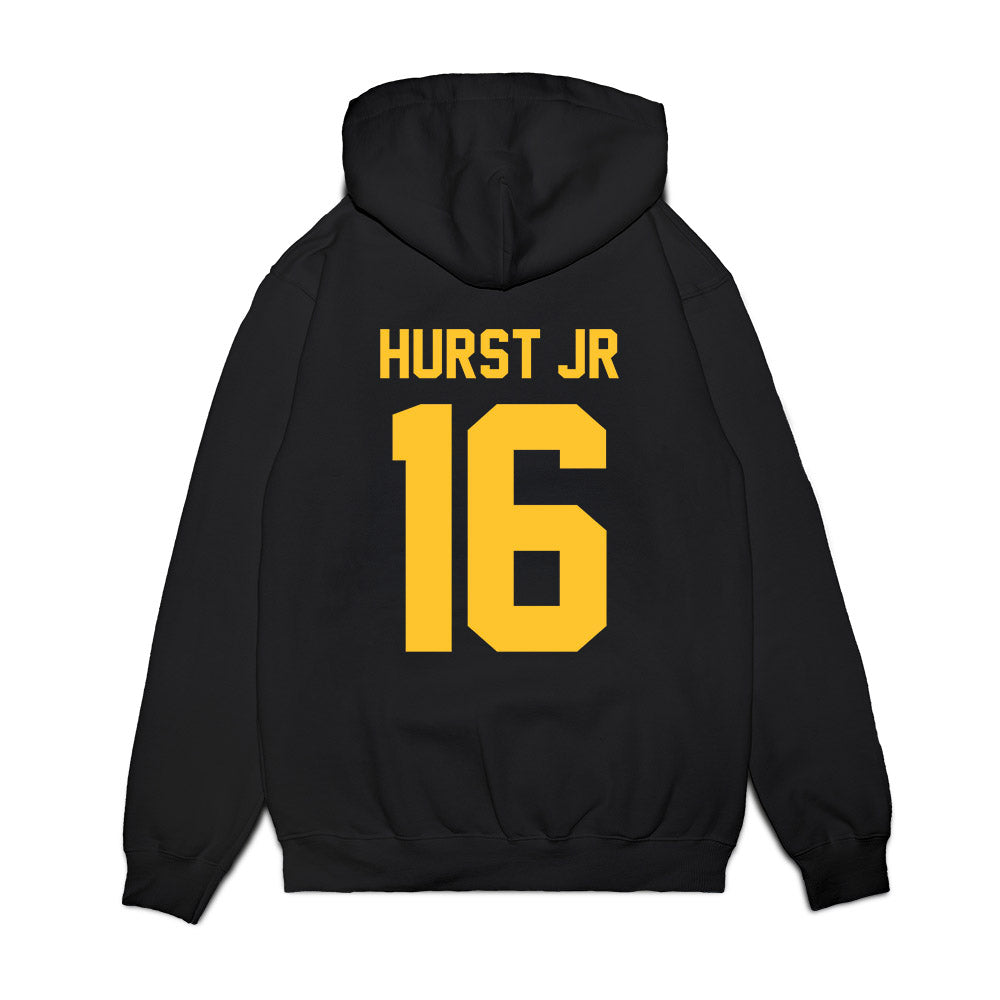 UC Berkeley - NCAA Football : Michael Hurst Jr - Vintage Helmet Premium Hooded Sweatshirt-1