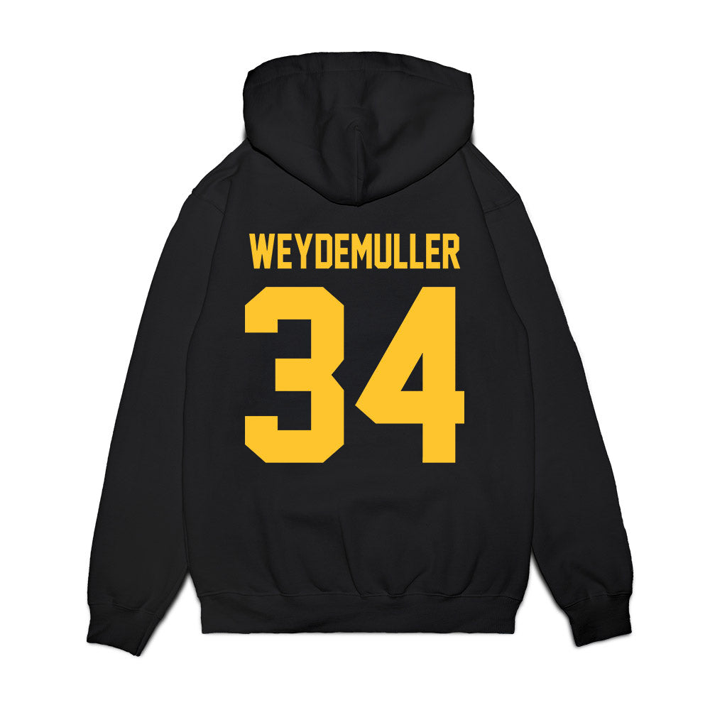 UC Berkeley - NCAA Football : Tobey Weydemuller - Vintage Helmet Premium Hooded Sweatshirt-1