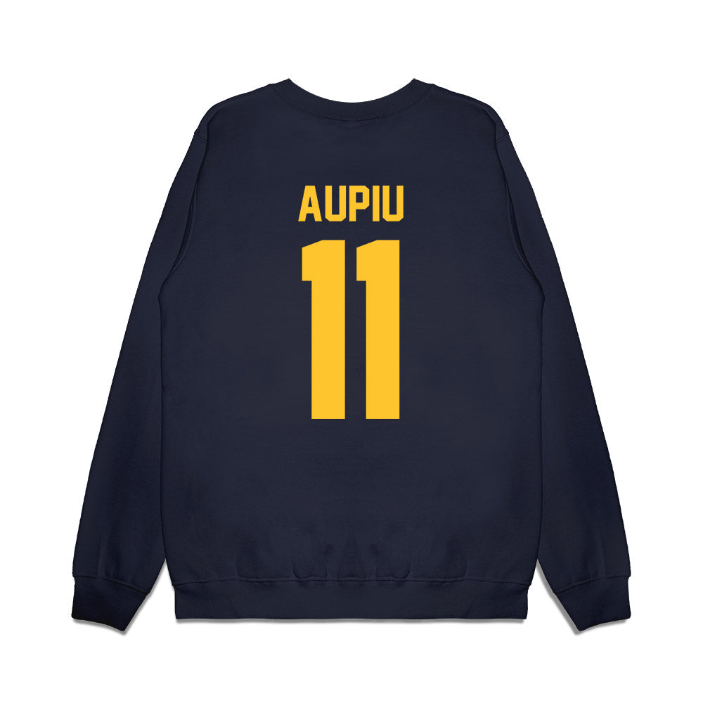 UC Berkeley - NCAA Football : Dayday Aupiu - Vintage Helmet Premium Crewneck Sweatshirt-1