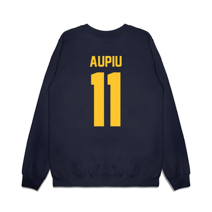 UC Berkeley - NCAA Football : Dayday Aupiu - Vintage Helmet Premium Crewneck Sweatshirt-1