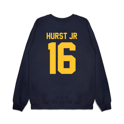 UC Berkeley - NCAA Football : Michael Hurst Jr - Vintage Helmet Premium Crewneck Sweatshirt-1