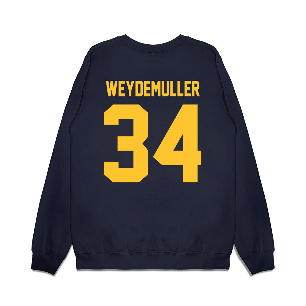 UC Berkeley - NCAA Football : Tobey Weydemuller - Vintage Helmet Premium Crewneck Sweatshirt-1