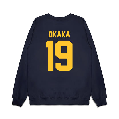 UC Berkeley - NCAA Football : Odera Okaka - Vintage Helmet Premium Crewneck Sweatshirt-1