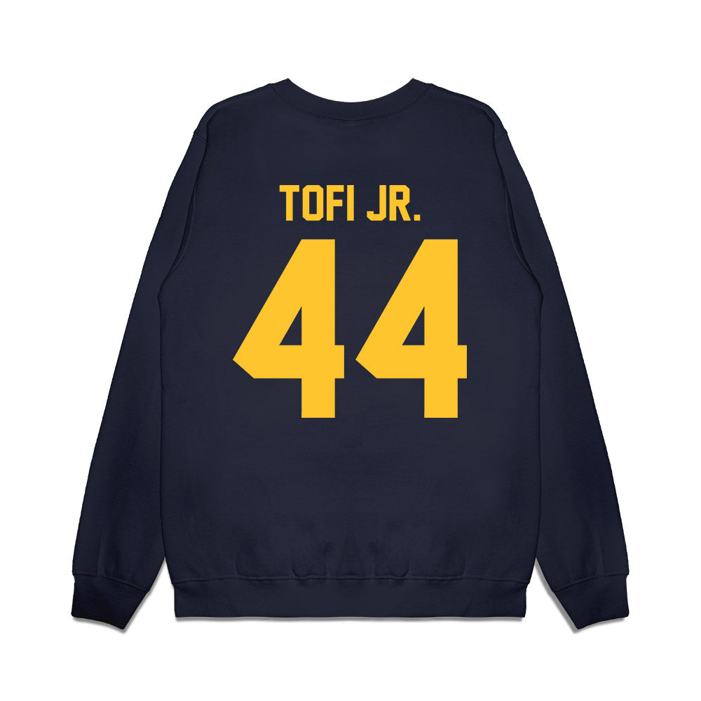 UC Berkeley - NCAA Football : John Tofi Jr. - Vintage Helmet Premium Crewneck Sweatshirt-1