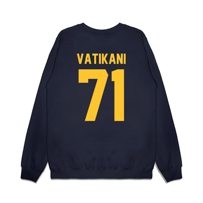 UC Berkeley - NCAA Football : Sioape Vatikani - Vintage Helmet Premium Crewneck Sweatshirt-1
