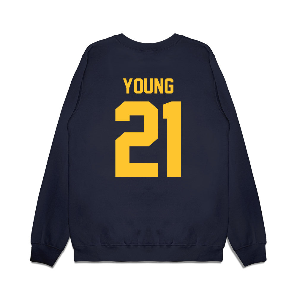 UC Berkeley - NCAA Football : Jae'on Young - Vintage Helmet Premium Crewneck Sweatshirt-1