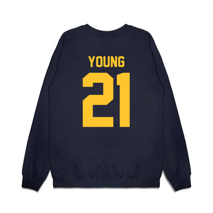 UC Berkeley - NCAA Football : Jae'on Young - Vintage Helmet Premium Crewneck Sweatshirt-1