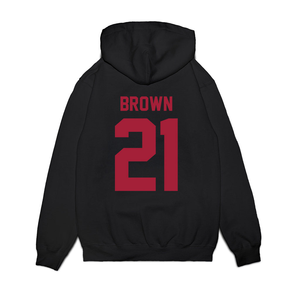 WSU - NCAA Football : Keith Brown - Vintage Helmet Premium Hooded Sweatshirt-1