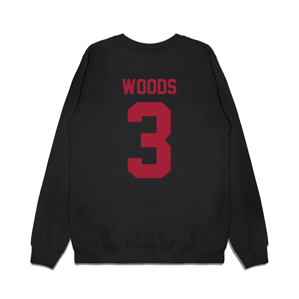 WSU - NCAA Football : Maxwell Woods - Vintage Helmet Premium Crewneck Sweatshirt-1