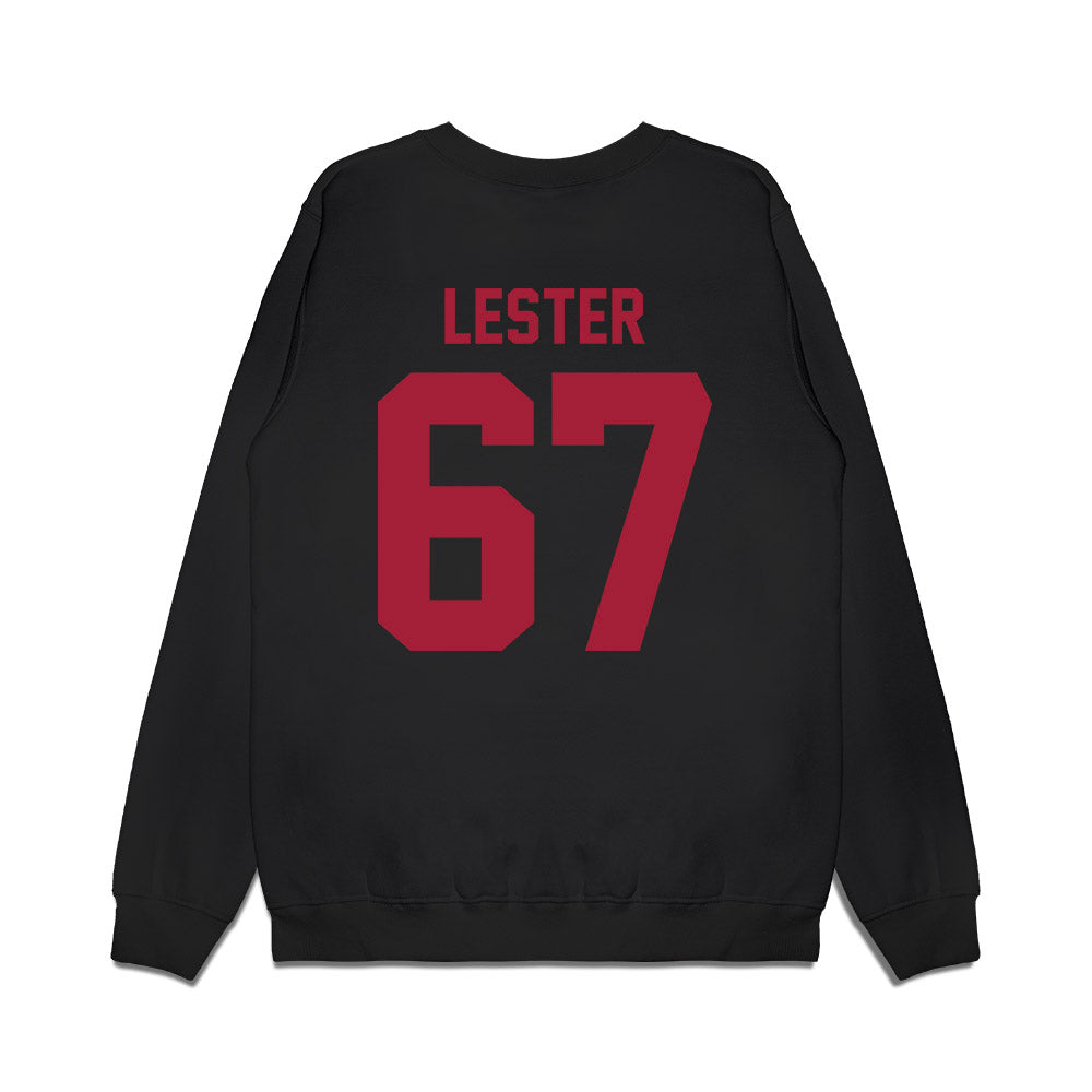WSU - NCAA Football : Jonny Lester - Vintage Helmet Premium Crewneck Sweatshirt-1