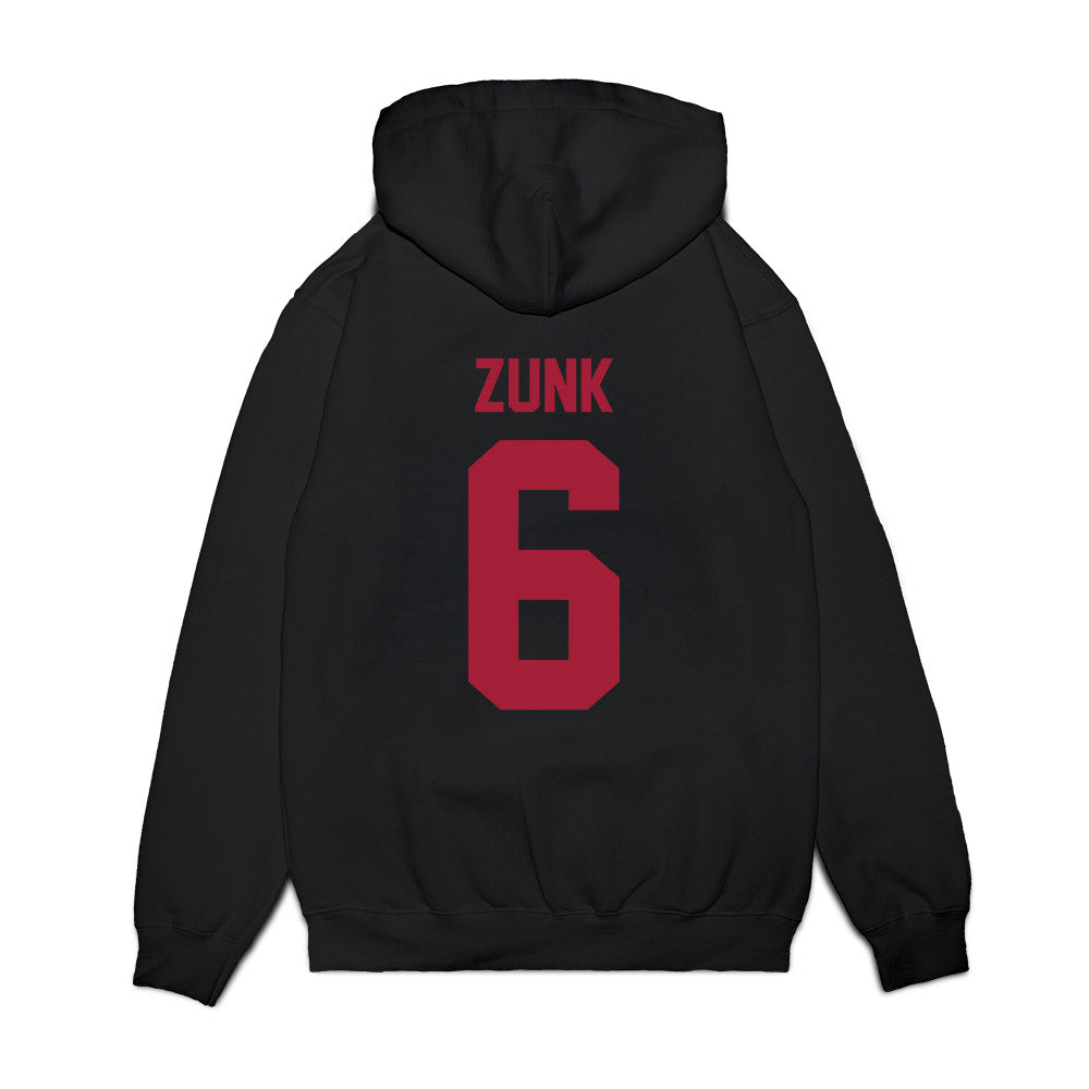 WSU - NCAA Football : Linus Zunk - Vintage Helmet Premium Hooded Sweatshirt-1