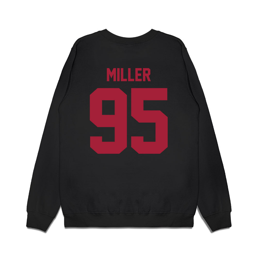 WSU - NCAA Football : Balaam Miller - Vintage Helmet Premium Crewneck Sweatshirt-1