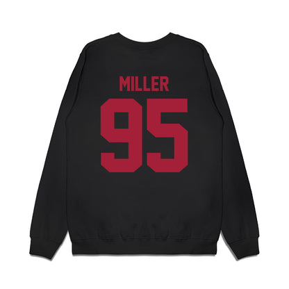 WSU - NCAA Football : Balaam Miller - Vintage Helmet Premium Crewneck Sweatshirt-1