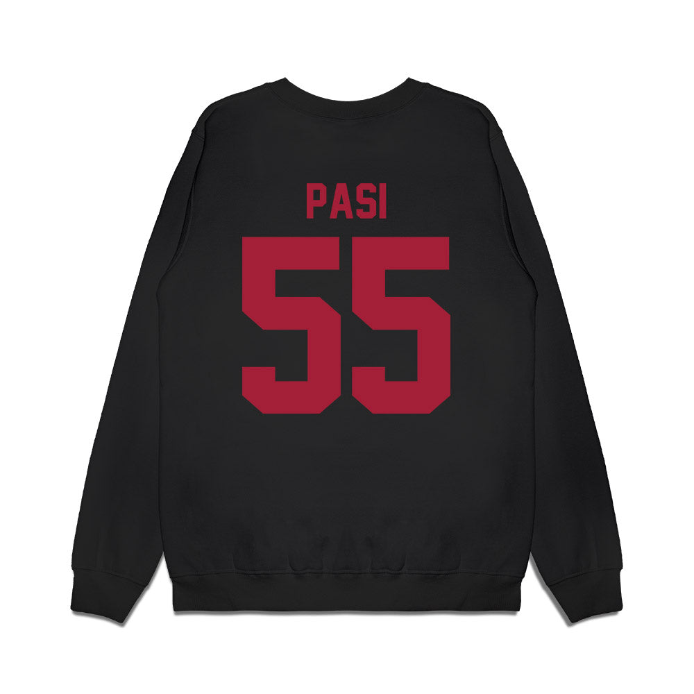 WSU - NCAA Football : Sione Pasi - Vintage Helmet Premium Crewneck Sweatshirt-1