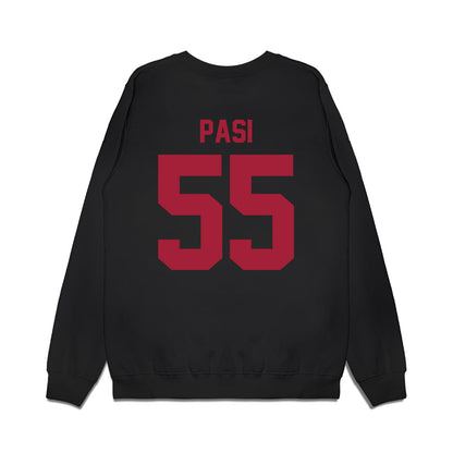 WSU - NCAA Football : Sione Pasi - Vintage Helmet Premium Crewneck Sweatshirt-1