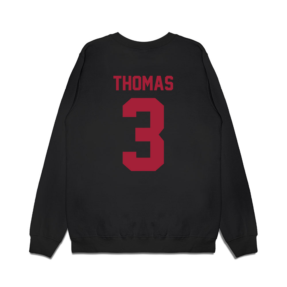 WSU - NCAA Football : Jaylen Thomas - Vintage Helmet Premium Crewneck Sweatshirt-1