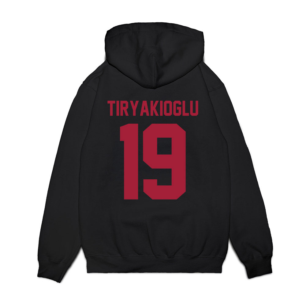 WSU - NCAA Football : Jake Tiryakioglu - Vintage Helmet Premium Hooded Sweatshirt-1