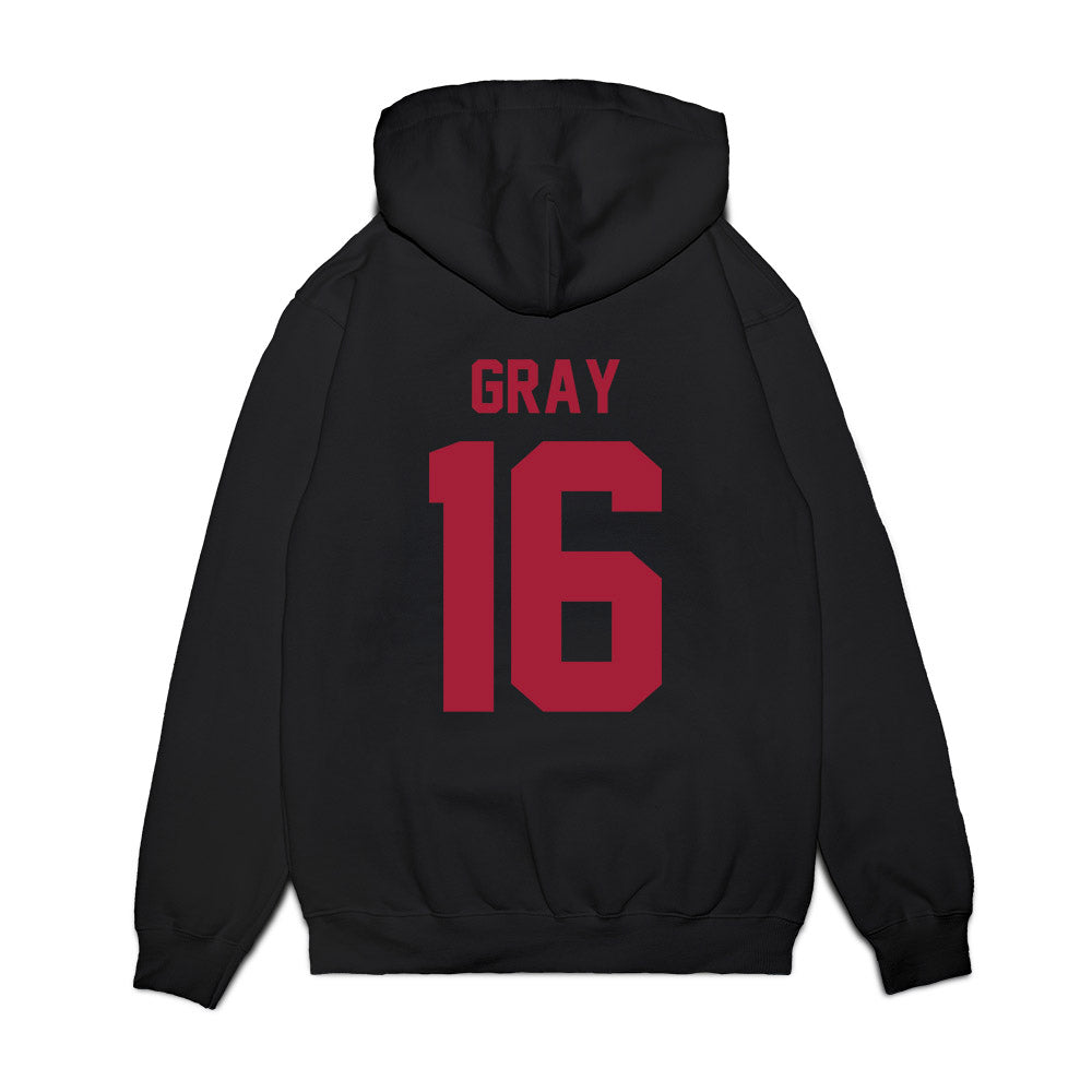 WSU - NCAA Football : Gavin Gray - Vintage Helmet Premium Hooded Sweatshirt-1